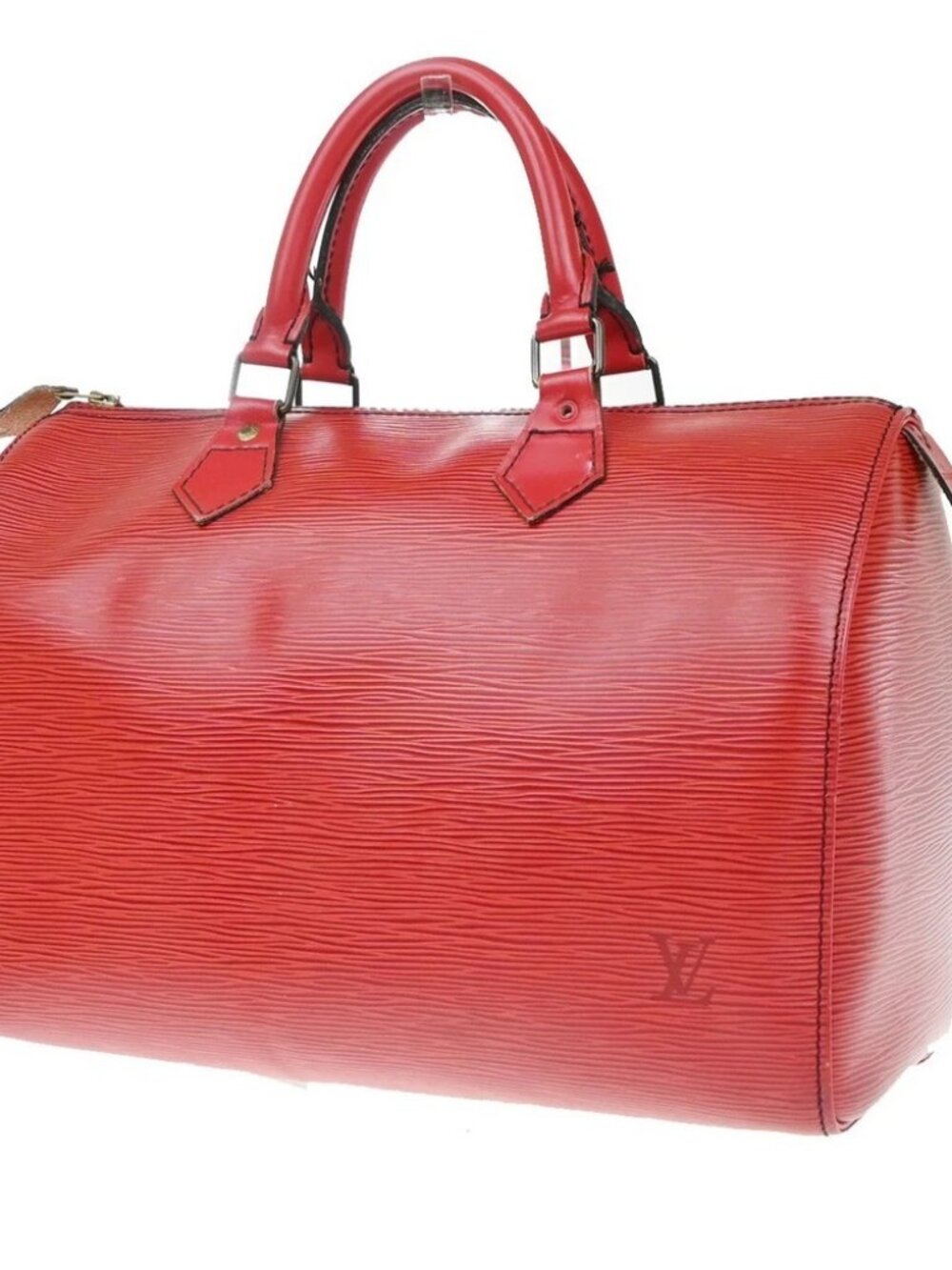 LOUIS VUITTON LV Logo Speedy 30 Travel Hand Bag Epi Leather Red M43007 70RQ073